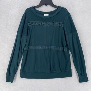 Knox Rose‎ Top Womens Size Small Blouse Cottegecore Boho Sweater Thermal